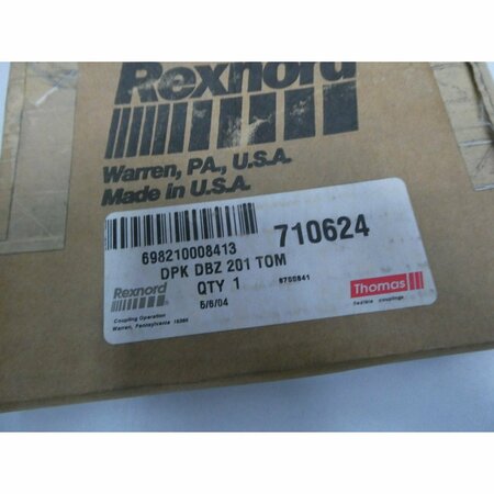 Rexnord COUPLING DISK DPK TOM DBZ 201 COUPLING PARTS AND ACCESSORY 710624